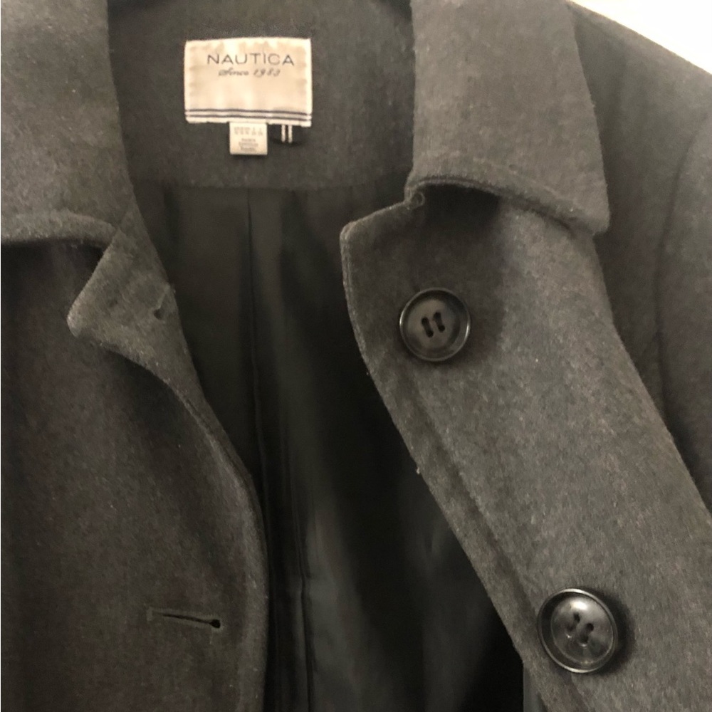 Nautica - Women’s Wool Winter Jacket, Size IX, Color: Charcoal Grey. - Picture 2 of 2
